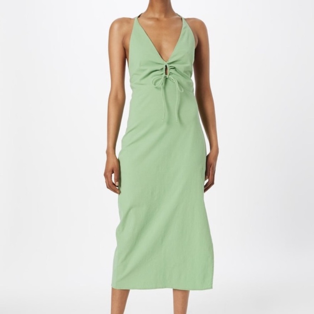A&F Green Halter Midi Dress